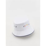 Bucket hat din bumbac - alb