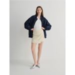 Fusta mini, din material structurat - multicolor