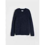 Pulover cu adaos de lana de alpaca - bleumarin