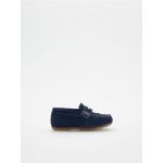 Pantofi comozi din piele - bleumarin