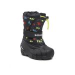 Cizme de zăpadă Sorel Childrens Flurry Print NC3504 Negru