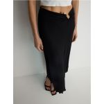 Fusta maxi din jerseu - negru