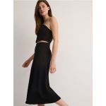 Fusta midi cu cusaturi - negru