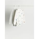 Set 2 body-uri din bumbac - crem