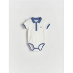 Body polo, din bumbac - crem