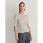 Bluza din fibre Lyocell - gri deschis