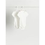 Set 2 body-uri din bumbac - crem
