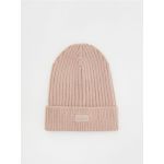 Caciula din tricot striat - cafeniu