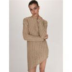Rochie mini cu efect metalizat - auriu