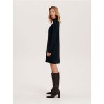 Rochie cu guler rulat - negru