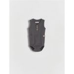 BABIES` BODY SUIT - gri-inchis