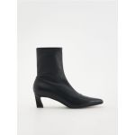 Botine din piele - negru