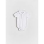 Body polo, din bumbac - alb