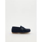 Mocasini din piele - bleumarin