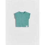 T-shirt oversize - albastru-verzui