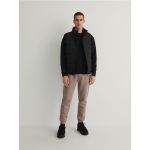 Bluza sport cu broderie - negru
