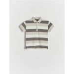 Tricou polo in dungi - alb