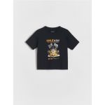 T-shirt oversize - negru