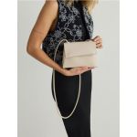 Geanta crossbody trapezoidala - galben-pal