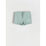 Pantaloni scurti de baie cu imprimeu - verde-pal