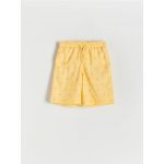 Pantaloni scurti de baie cu imprimeu - galben-mustar