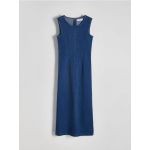 Rochie maxi din denim - bleumarin