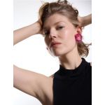 Set de 2 perechi de cercei - roz-fuchsia