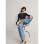 Botine din piele - crem