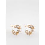 Cercei cu pietre false decorative - auriu