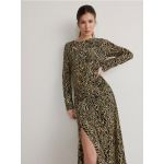 Rochie maxi cu detalii petrecute - multicolor
