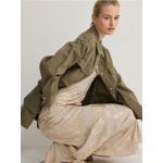 Rochie cu imprimeu metalic - brun-auriu