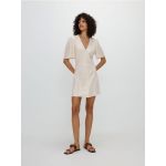 Rochie mini cu adaos de viscoza - bej