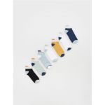 Set de 7 perechi de sosete cu continut ridicat de bumbac - albastru