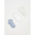 Set de 3 perechi de sosete - albastru-pal
