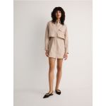 Rochie mini legata in talie - bej