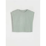 Bluza din bumbac - verde-oliv deschis