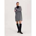 Rochie de tricot oversize - gri-neutru