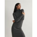 Rochie cu efect metalic - gri-neutru