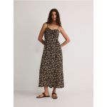 Rochie din viscoza cu model - negru