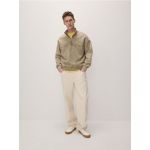 Bluza sport din bumbac cu guler inalt - bej