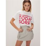 Fusta mini cu buzunare - gri deschis
