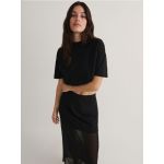 Fusta maxi transparenta - negru