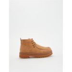 Botine imblanite peste glezna - brun-auriu