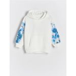 Hanorac oversized, din bumbac - alb