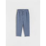 Pantaloni chino din jerseu - Albastru metalizat