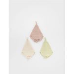 Set de 3 palarii tip boneta, cu nod si cozoroc - nude