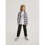 Camasa regular fit din flanela - gri-inchis