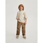 Pantaloni din stofa cu buzunare - bej
