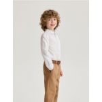 Pantaloni chino cu curea - brun-auriu