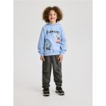 Pantaloni parachute, cu buzunare cargo - gri-inchis